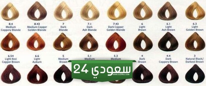ارقام صبغات الشعر والوانها