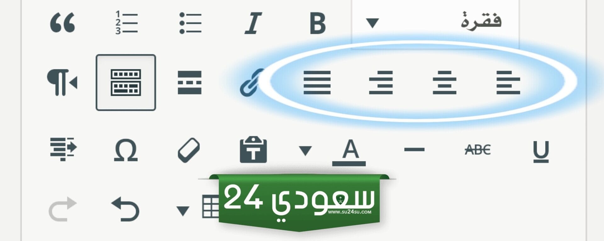 ما هي أدوات تنسيق الفقرة