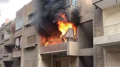 انتداب المعمل الجنائي لبيان سبب حريق عقار سكنى في روض الفرج