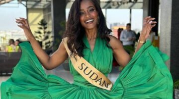 شاهد فتاة ” سودانية ” تثير الجدل بسبب ملابسها في مسابقة ملكة جمال العالم