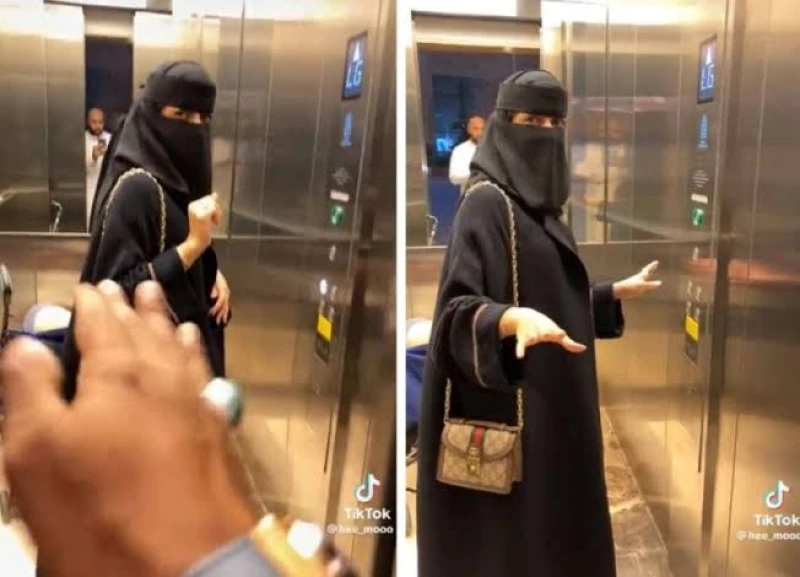 كارثه كبيرة سعودية رفضت دخول رجل المصعد معها ولكنه اصر على الدخول ومفاجأة بشأن ما حدث بينهما بالمصعد