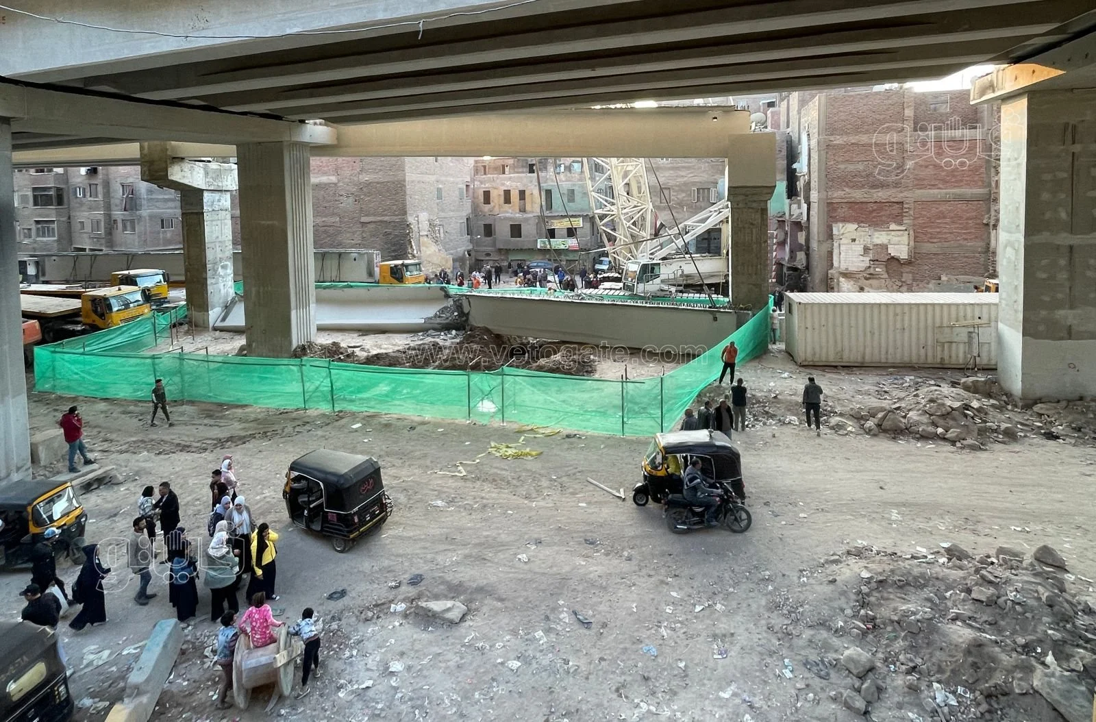 سقوط أجزاء من محور الفريق كمال عامر