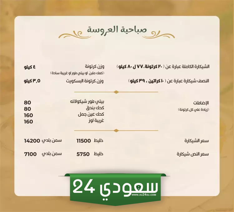 أسعار كحك وبسكوت حلواني عطوة لعيد الفطر 2024