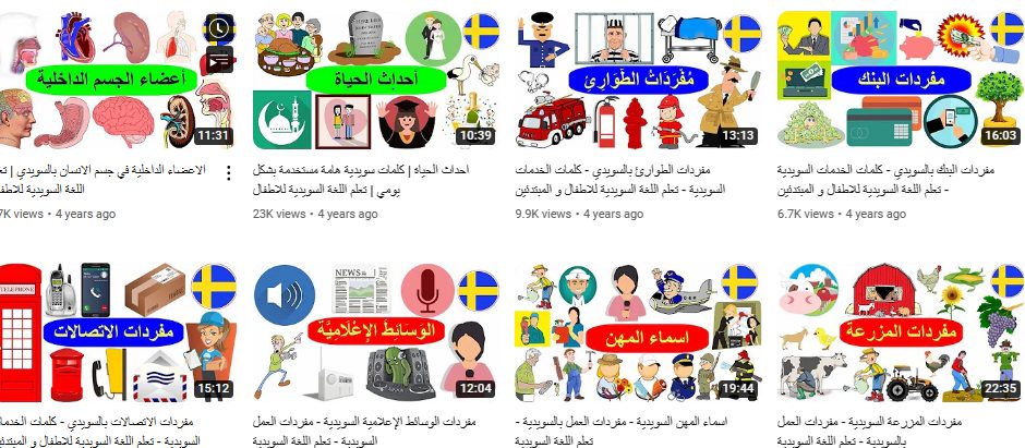 تعلم اللغة السويدية قناة سفينسكا لتعليم اللغة السويدية للأطفال