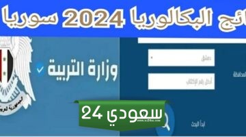 رابط نتائج البكالوريا أدبي 2024 في سوريا الدورة الاولى moed.gov.sy