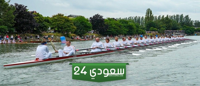 يستوعب 3 أضعاف عدد المجدفين.. شاهد أطول قارب تجديف بالعالم في مهمة قبل الأولمبياد